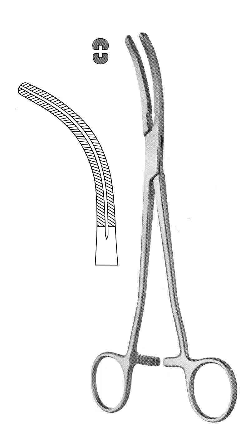 ATROMAT  HİSTEREKTOMİ PENSİ EĞRİ 22CM